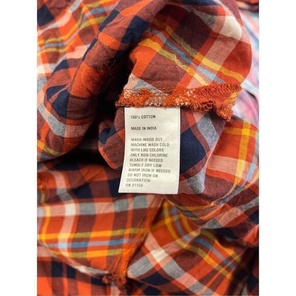 Kim Rogers Fall Plaid Embellished Button Down Tunic Top sz 1X - Picture 8 of 8